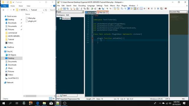 How to Make a PocketMine Plugin in PHP смотреть онлайн