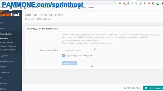 Купить домен Спринтхост легко - смотрите пошаговую инструкцию смотреть онлайн