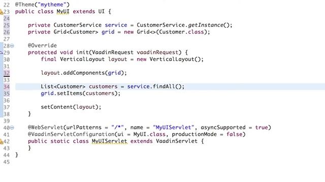 Vaadin tutorial: Listing entities in a Grid смотреть онлайн