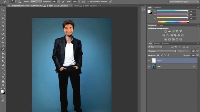 Уроки фотошопа Как в фотошопе вставить своё лицо? смотреть онлайн