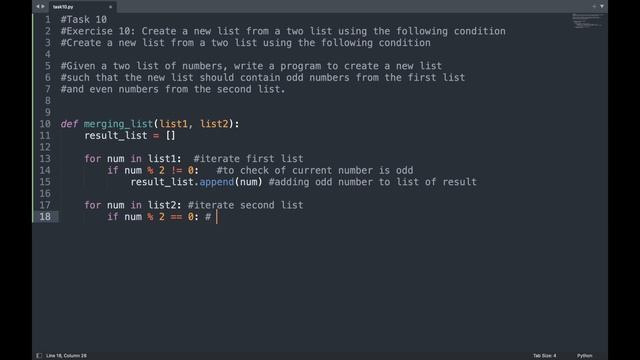 Day 10 | Python 30 Days of Code Challenge | create new list | lists | conditions | odd | even | смотреть онлайн