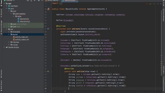 Create an Android App, it reads the Students Details (Name, Surname, Class,Gender, Hobbies, Marks) смотреть онлайн