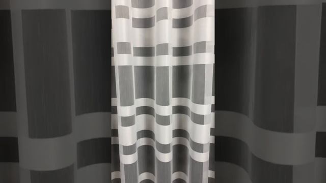 Тюль на основе бамбука в полоску. Цвет: молочный смотреть онлайн