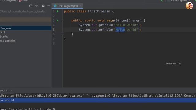 First program in Java | IntelliJ IDE - Hello World [Tamil] смотреть онлайн