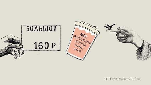 Рекламный видеоролик для уличной кофейни "WAKE UP". Инфографика. смотреть онлайн