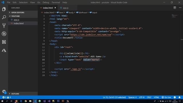 Vue Data Binding #3 смотреть онлайн