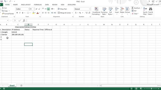 HOW TO CREATE PING MONITORING TOOL WITH RESPONSE TIME IN EXCEL смотреть онлайн