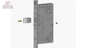 Abloy 582. Настройка и устройство врезного электромеханического замка для алюминиевых дверей