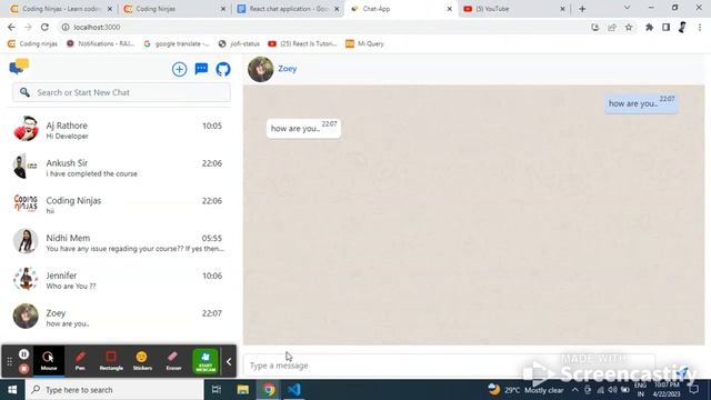 Chat app using react смотреть онлайн