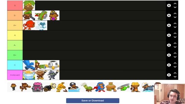 BTD BATTLES TOWER TIER LIST смотреть онлайн