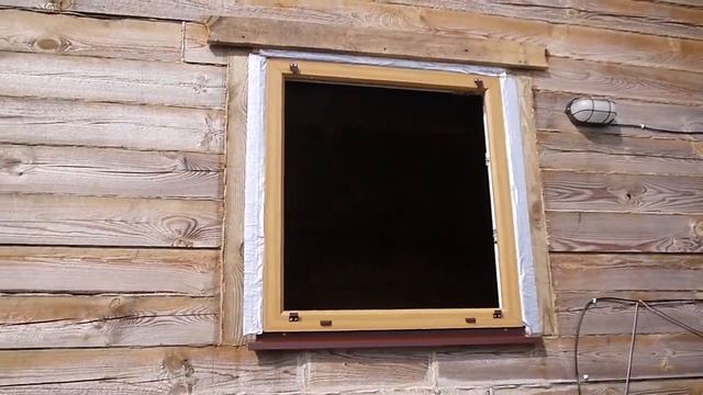 Установка окна в доме из бруса смотреть онлайн