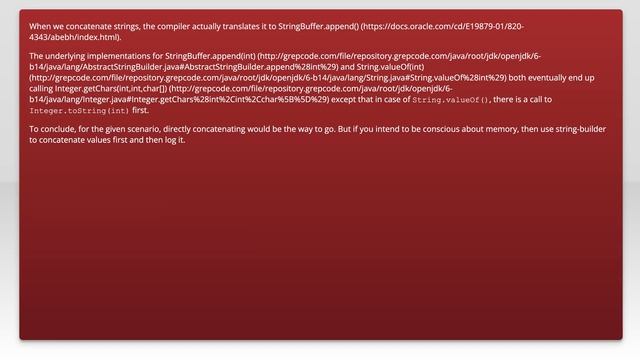 String Concatenation - valueOf or not смотреть онлайн