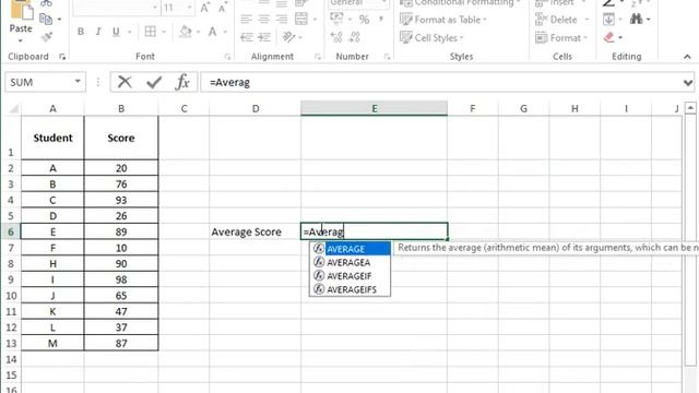EXCEL Average formula смотреть онлайн