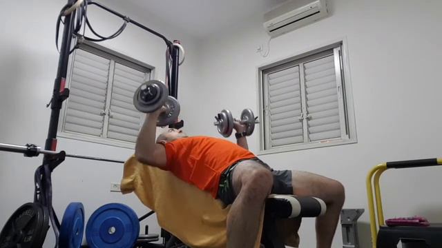 2020.01.16 - Incline Dumbbell Bench Press 16 KG | 35 LBS - 18 reps - לחיצת חזה עם משקולות בשיפוע смотреть онлайн