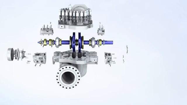 MSD-RO axially split multistage pump - designed for high pressure in desalination смотреть онлайн