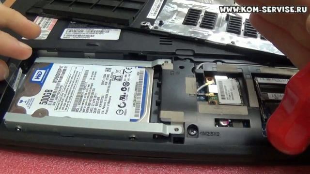 Инструкция по замене памяти, жесткого диска, WI-FI и DVD RW ноутбука Acer 5750G. смотреть онлайн