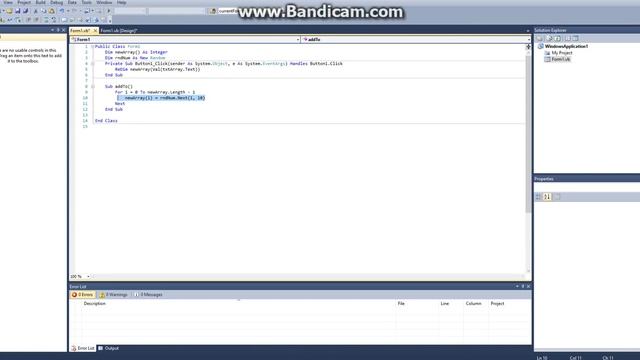 VB.Net Tutorial: Add value to array from TextBox (Dynamic Arrays) смотреть онлайн