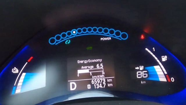 Сколько проедет Nissan Leaf 50 кВтч с климатом при 85км/ч? смотреть онлайн