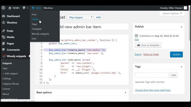 Remove or Add New Admin Bar Item смотреть онлайн
