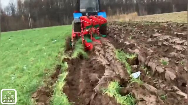 Плуг оборотный для МТЗ 82 AgroMasz POM 3 смотреть онлайн