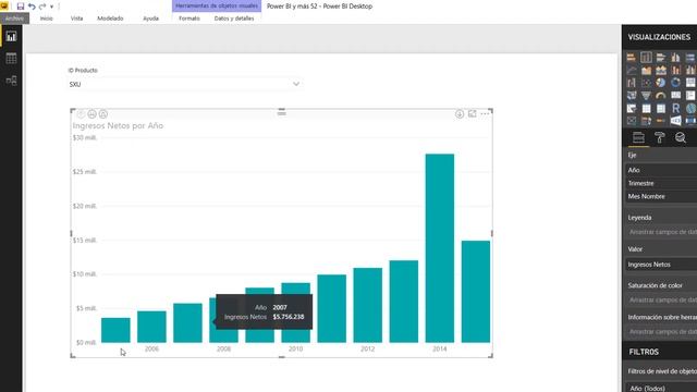 Visualización de Detalle (Drill Down) en Gráfico de Barras - Power BI y más #52 смотреть онлайн