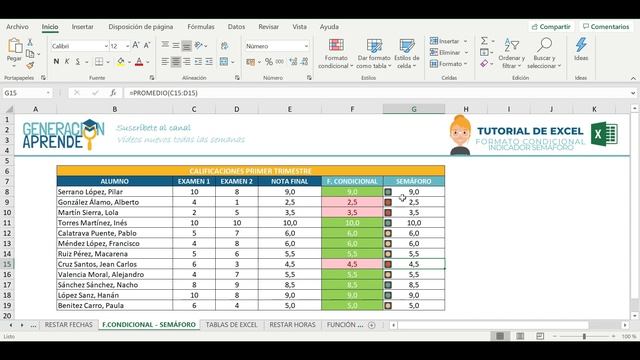 ?Cómo hacer un indicador de SEMÁFORO FÁCILMENTE: FORMATO CONDICIONAL EXCEL ?| Tutorial Español 2020 смотреть онлайн