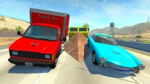 Грузовик монстр нарушитель и вождение по городу - Мультик игра про машины BeamNG.Drive 2021.mp4