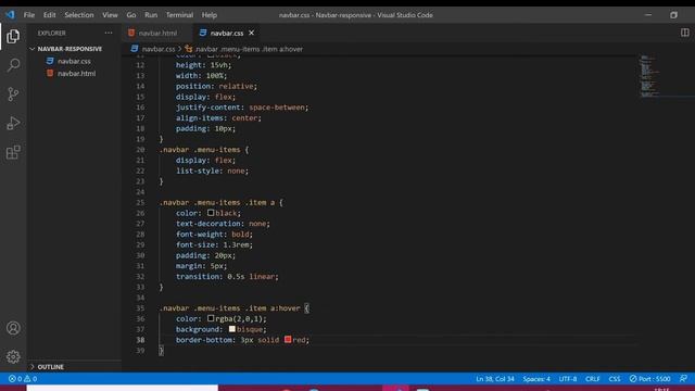 Responsive Navigation Bar with HTML, CSS, JS смотреть онлайн