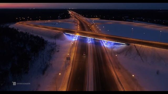ИЛЛЮМИНАЦИЯ МОСТА. ХМАО ЮГРА. | пгт. Солнечный смотреть онлайн