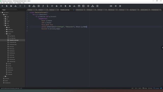 [Ren'Py][Let's Code Season 2] part 9 the Character Screen смотреть онлайн