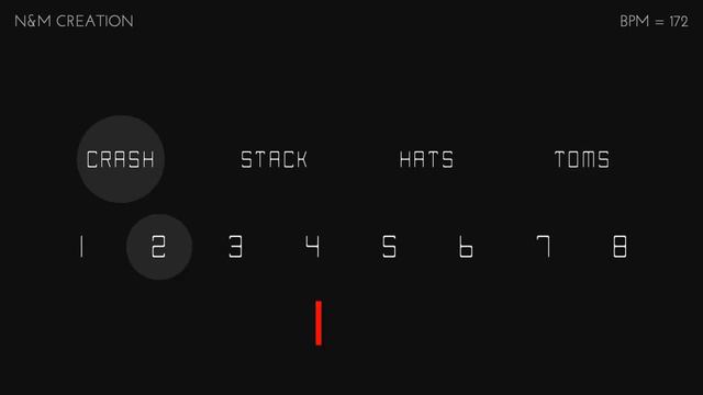 Modern Djent Metal Drum Track 172 Bpm