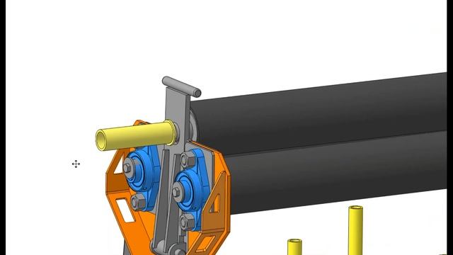 Простой вальцовочный станок. Своими руками. 3D-модель.Sheet Rolling Machine. 3D-model смотреть онлайн