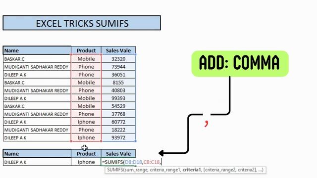 How to use the SUMIFS function in excel with multiple criteria 2024 смотреть онлайн