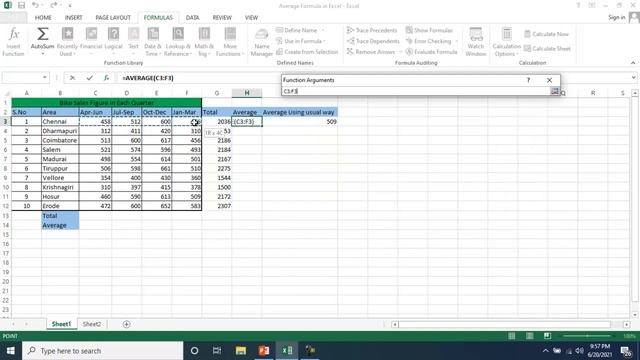 How to Use Average Formula in MS Excel in Tamil смотреть онлайн