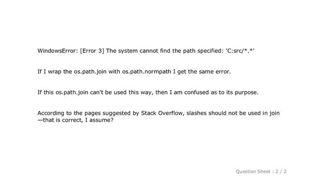 Windows : Python os.path.join on Windows смотреть онлайн