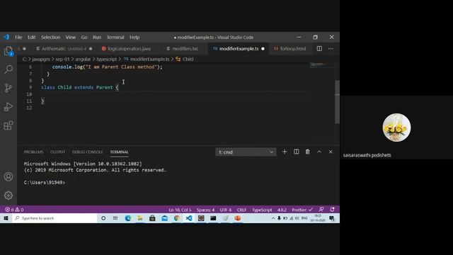 Typescript access modifiers смотреть онлайн