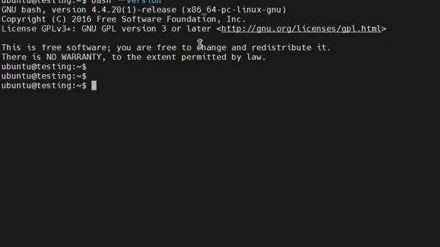 How to check bash command version in Ubuntu? смотреть онлайн