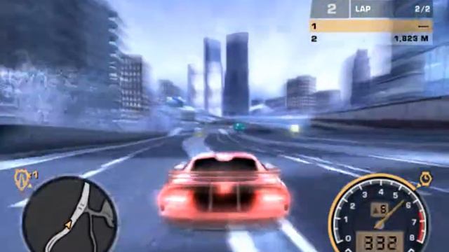Need For Speed Most Wanted 1 lap in Viper with winter mod смотреть онлайн