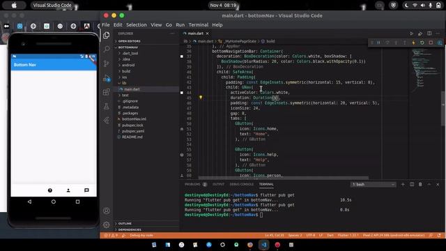 Animated bottom navigation bar in flutter смотреть онлайн