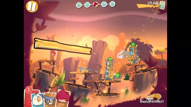 Angry Birds 2 Level 122 Bamboo Forest Greasy Swamp 3 Star Walkthrough смотреть онлайн