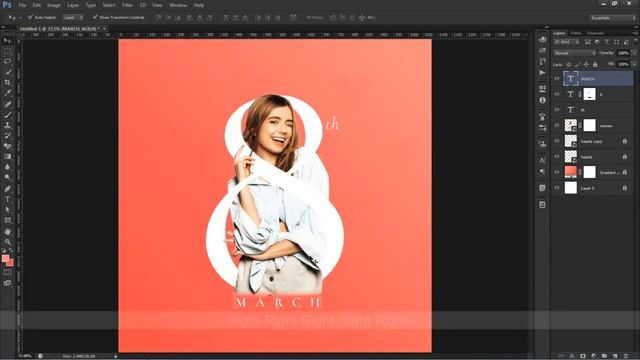 International Women's Day | Photoshop Tutorial | Creative Social Media Banner | 8 March 2020 смотреть онлайн