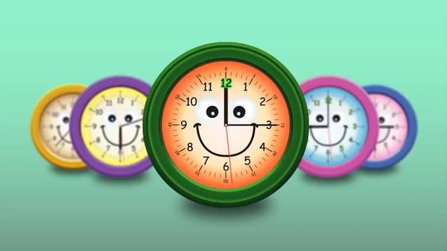 Детская обучалка - Учим время по часам. смотреть онлайн