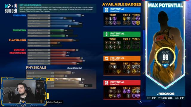 NBA 2K LEAGUE PROFESSIONAL SHOWS BEST KAREEM CENTER BUILD IN NBA 2K23 - 7'3 INSIDE MONSTER BUILD смотреть онлайн