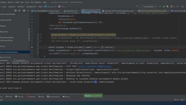Spring Boot 2 Essentials 28 - RestTemplate POST смотреть онлайн