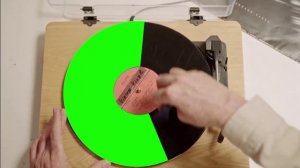 Виниловая пластинка Футаж для видео монтажа Зеленый фон Хромакей HD