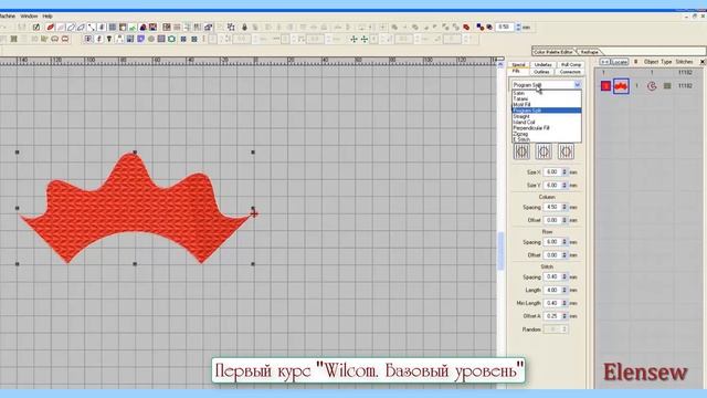 Wilcom, часть 1. Инструменты ввода стежков Complex Fill - 1 смотреть онлайн