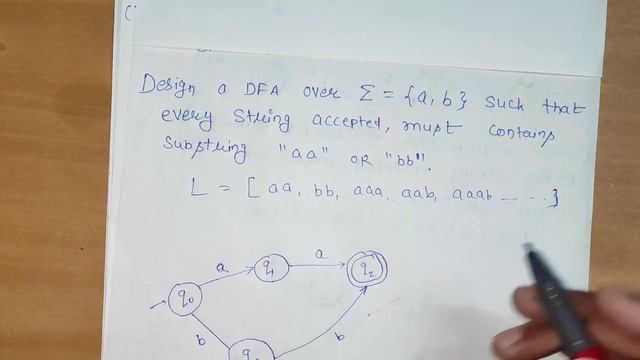 DFA ( Example - 9 ) DFA - must Contains Substring "aa" or "bb" смотреть онлайн