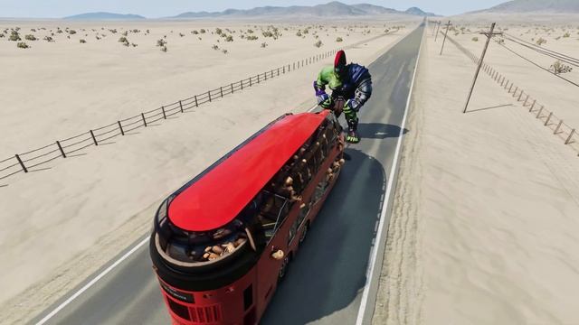 Hulk Smashes Cars - BeamNG drive смотреть онлайн