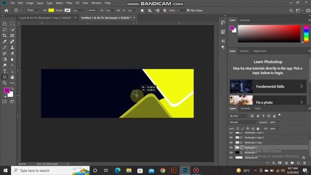 Amazing web Banner design in adobe Photoshop cc Business web banner tutorial Techgraphoo смотреть онлайн