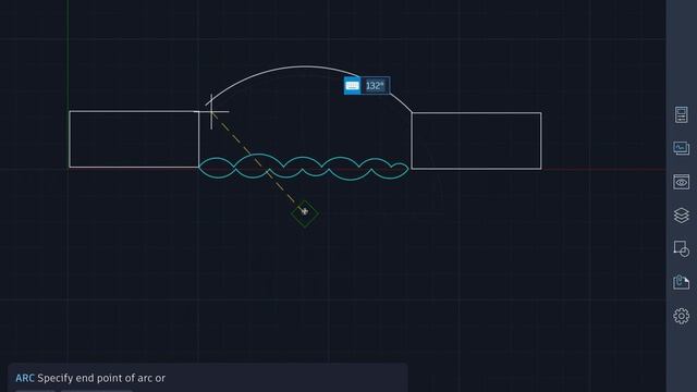 Arc using AutoCAD for iPad смотреть онлайн